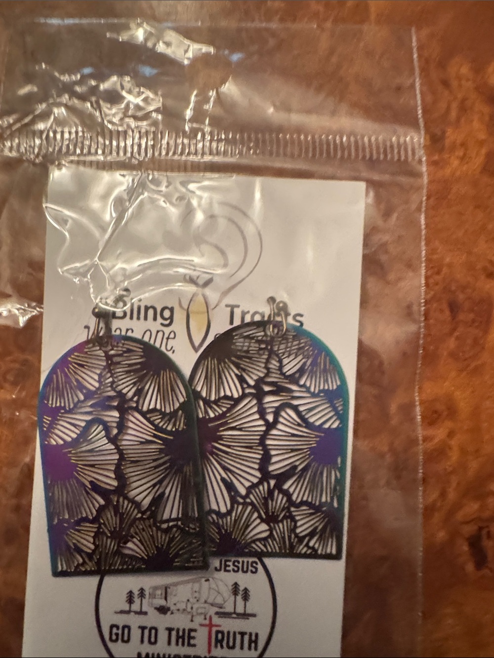 Iridescent for women Floral Cutout earrings- Multicolor